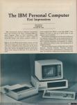375 - The IBM Personal Computer. First Impressions. Byte, 1981