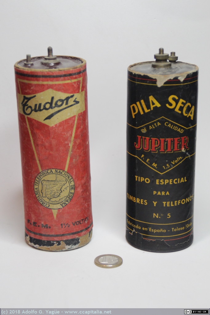1072 - Pilas secas Tudor y Júpiter de 1,5 voltios para teléfonos alimentados por batería local
