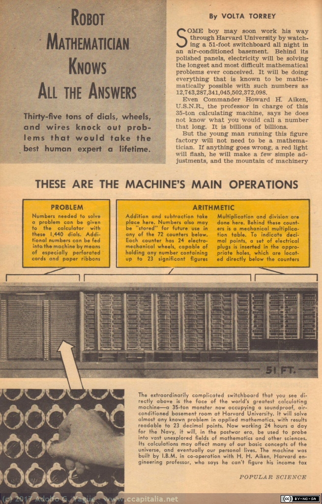 080 - Robot Mathematician Knows all the Answer (Mark I). Popular Science (1), 1944