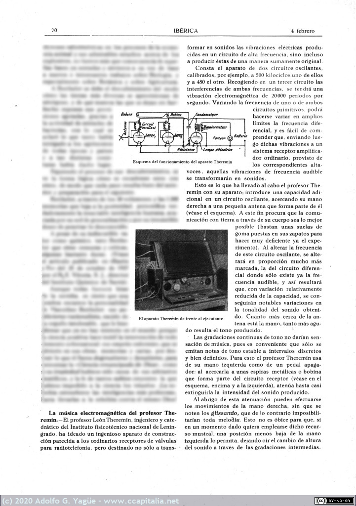 1393 - La música electromagnética del profesor Theremin. Ibérica (1), 1928