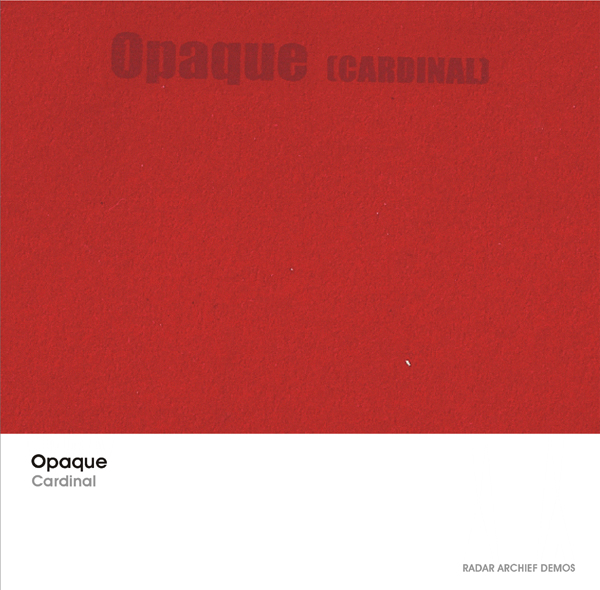[RArchDem 102] Opaque - Cardinal