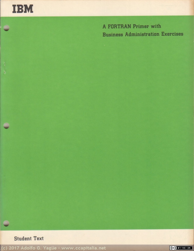 212 - A Fortran Primer with Business Administration Exercises (1), 1961