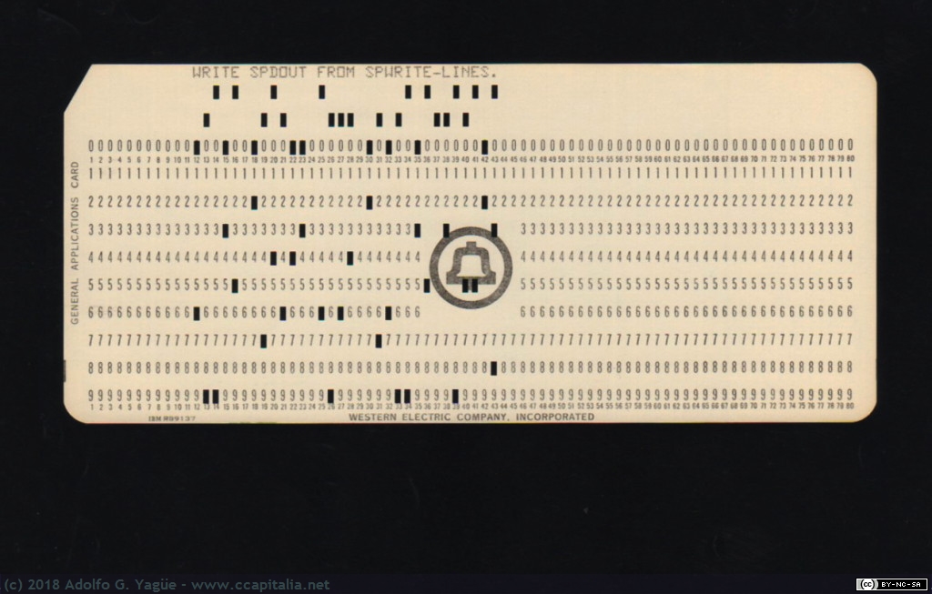 608 - Tarjeta perforada con instrucciones de Fortran (1)