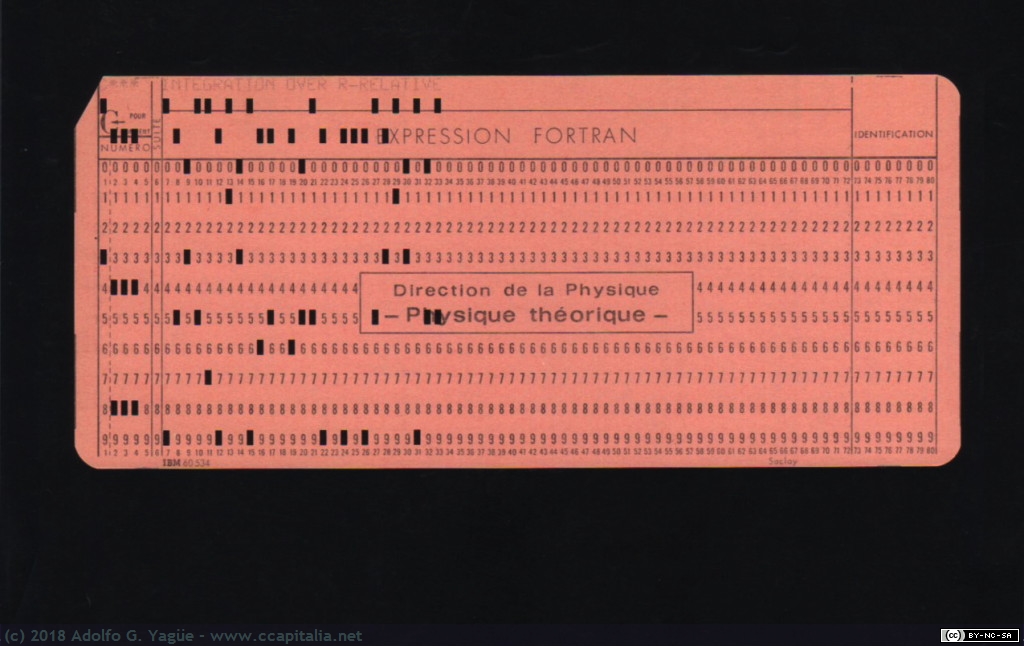 608 - Tarjeta perforada con instrucciones de Fortran (3)