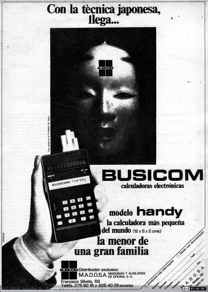 787 - BUSICOM Handy. Con la técnica japonesa, llega…, 1971