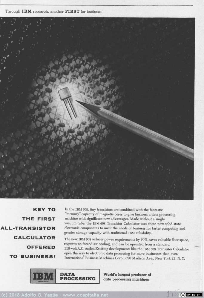 202 - IBM Key to the first all-transistor calculator offered to business, 1955