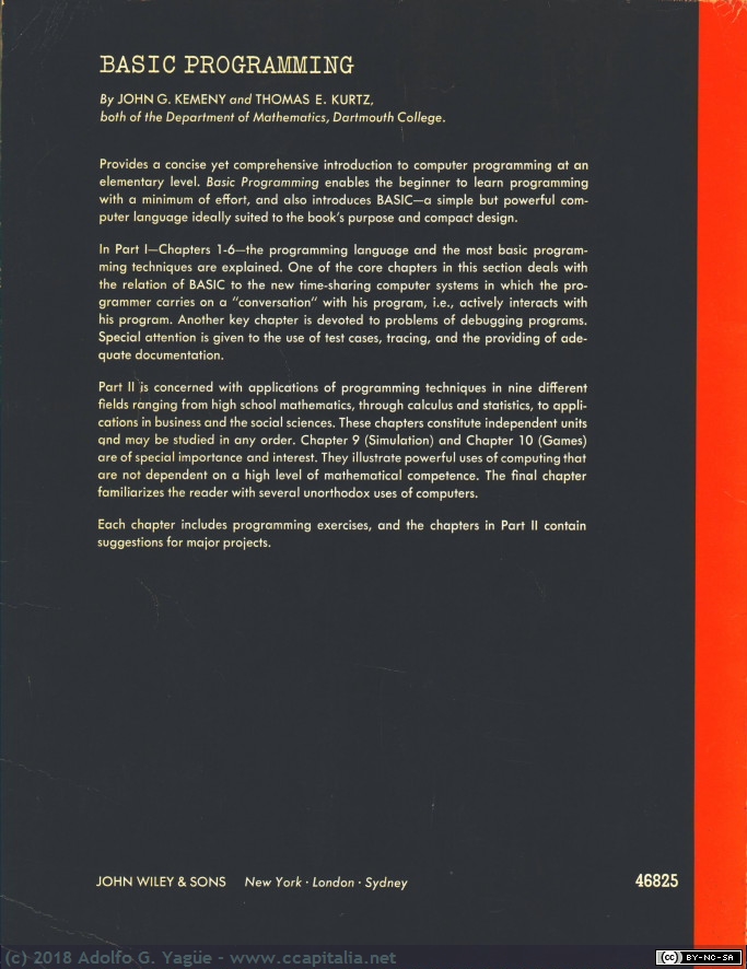648 - BASIC Programming. John G. Kemeny & Thomas E. Kurz (2), 1967