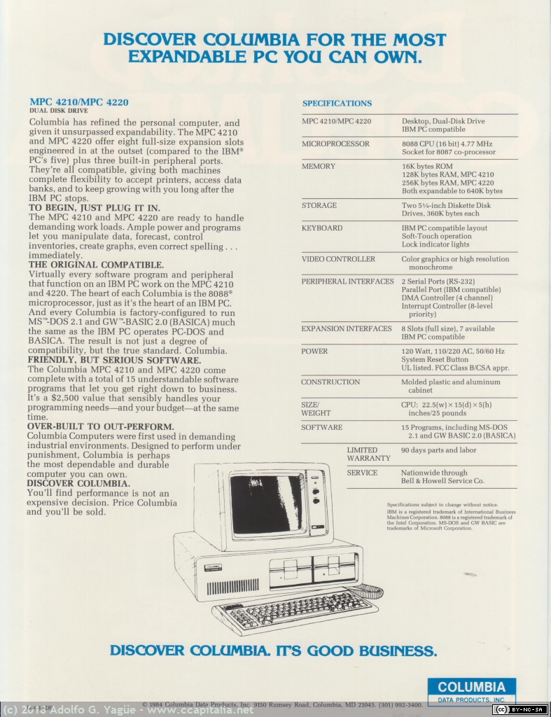 683 - Columbia Data Products MPC 4220 (2), 1984