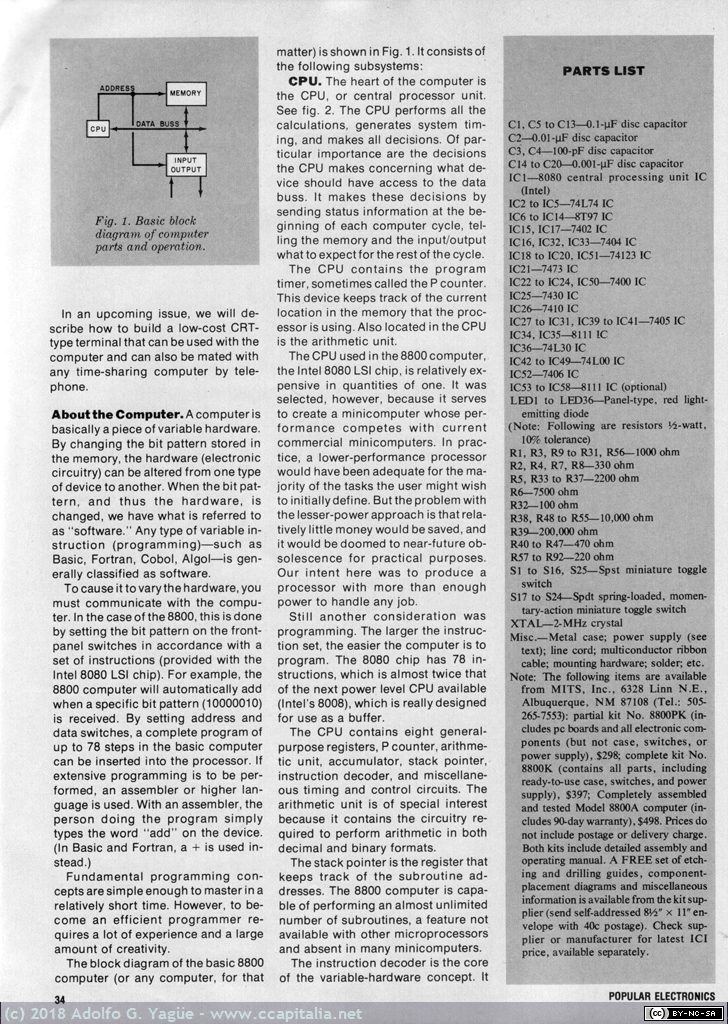 117 - Altair 8800. Popular Electronics (3), 1975
