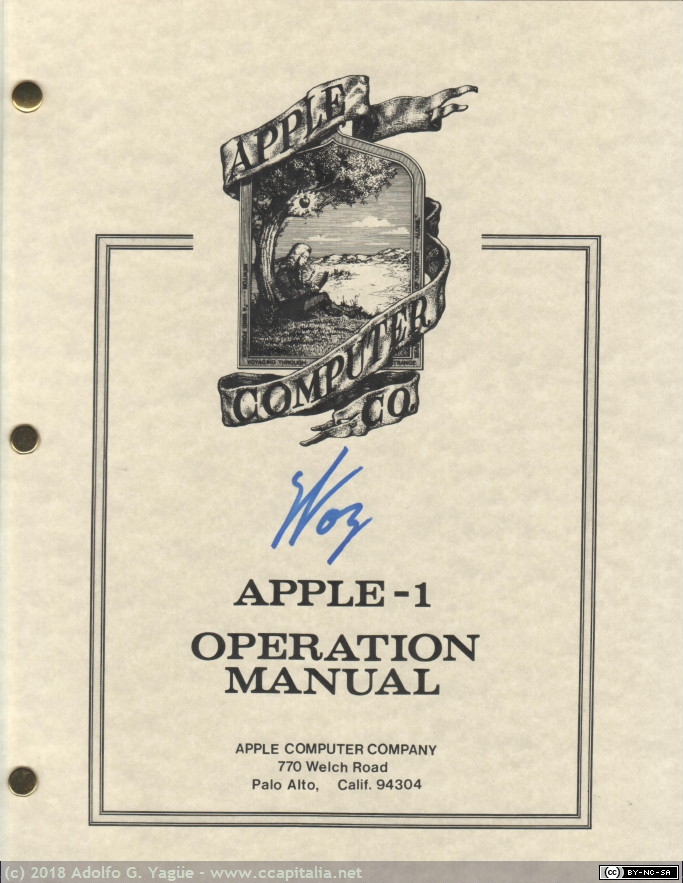 070 - Apple-1 Operation Manual (firmado por Steve Wozniak) (5), 1976
