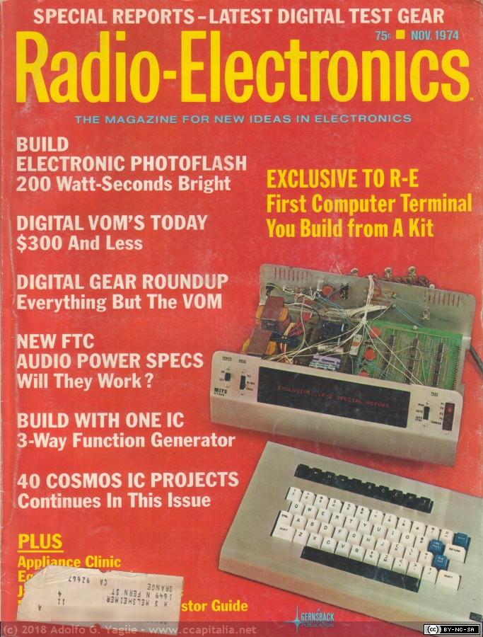 494 - MITS First Computer Terminal. Radio-Electronics (1), 1974