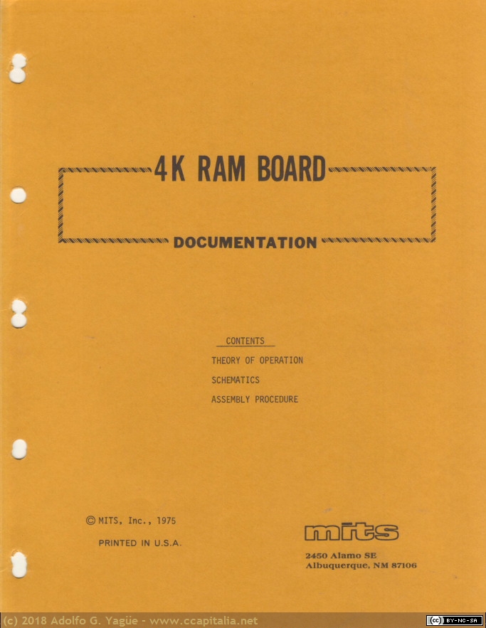 672 - Manual 4K RAM Dinámica de MITS (2), 1975