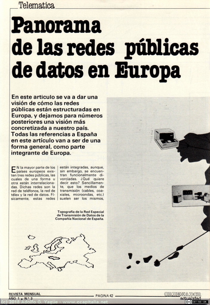 551 - Panorama de las redes públicas de datos en Europa. El Ordenador Actualidad 3 (1), 1982