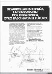 882 - Desarrollar en España la transmisión por fibra óptica. ITT Standard Eléctrica, 1981
