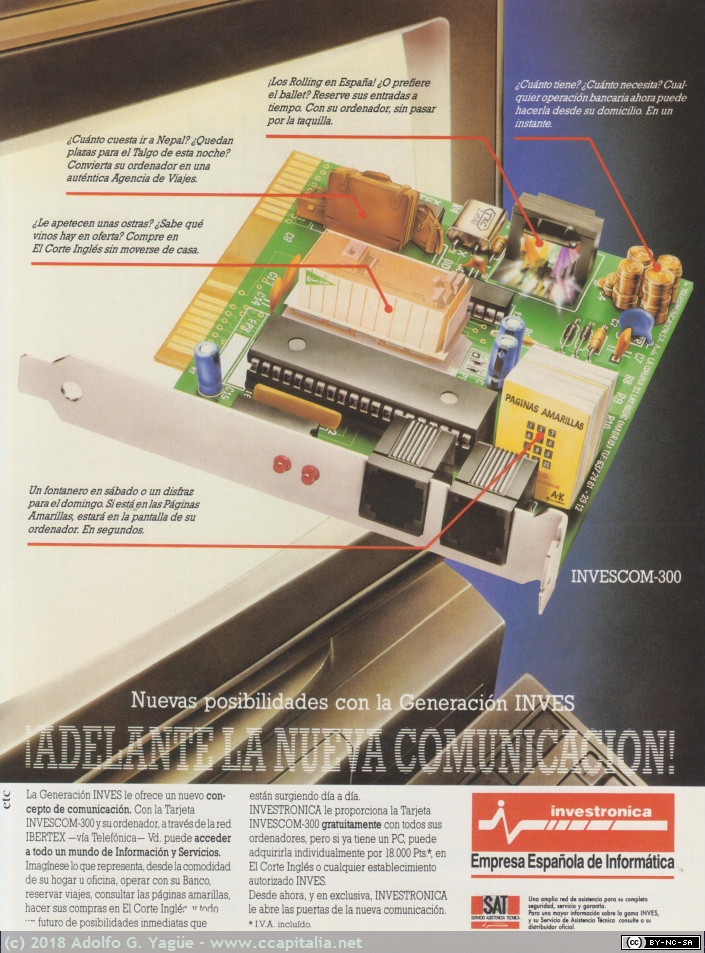 887 - Invescom 300. Adelante con la nueva comunicación. Investronica, 1990
