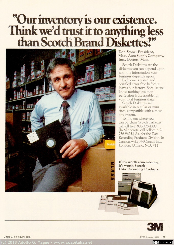 928 - 3M. Scoth Brand Diskette, 1980