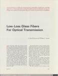 736 - Low-Loss Glass Fibers For Optical Transmission. Bell Laboratories Record (2), 1972