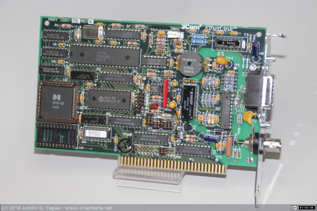 318 - Tarjeta 3Com Etherlink (3C501) 10Base-2 y AUI (ISA-8), 1986