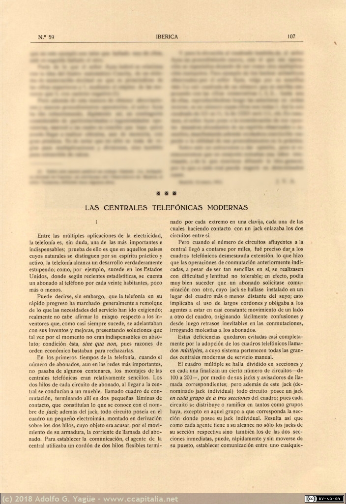 1107 - Las centrales telefónicas modernas. Revista Ibérica (1), 1915