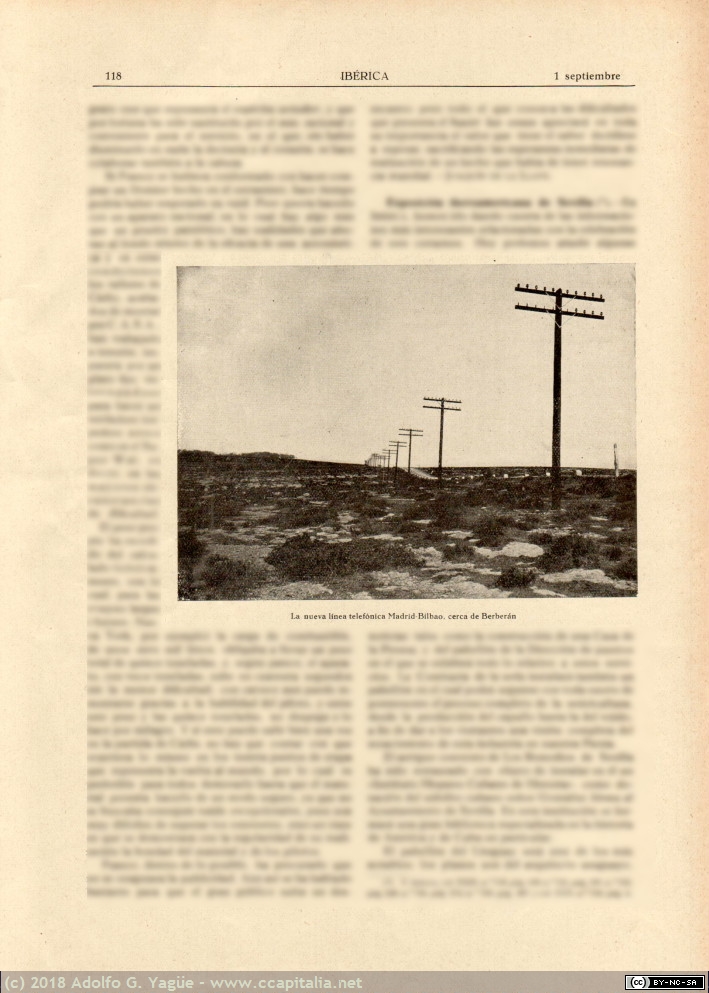 1083 - La red telefónica española. Revista Ibérica (6), 1928