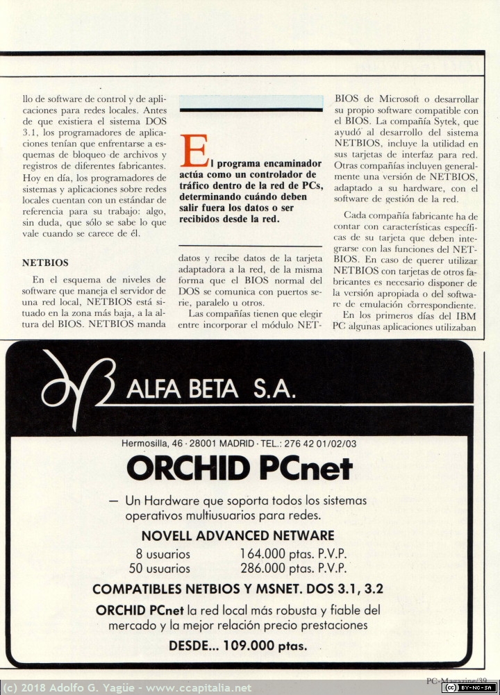 356 - PC Magazine. Especial Redes Locales (6), 1987