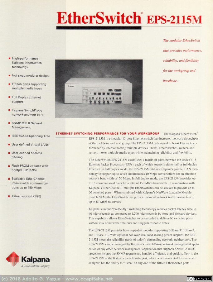 1139 - Kalpana EtherSwitch EPS-2115M, 1994