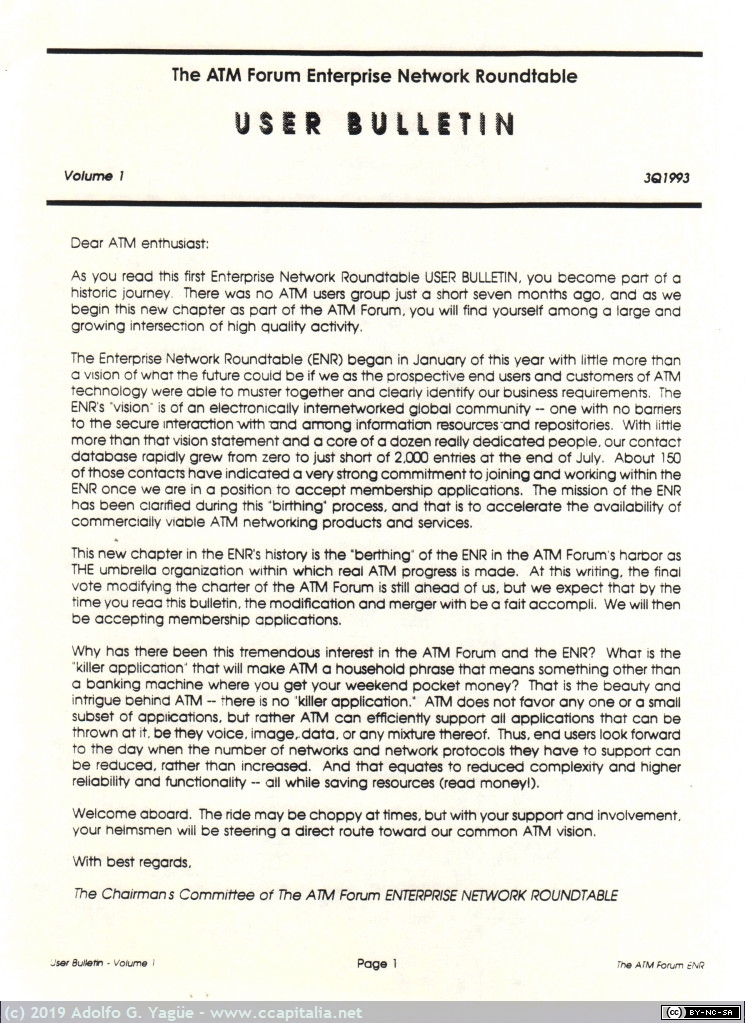 1126 - The ATM Forum Enterprise Network Roundtable, 1993