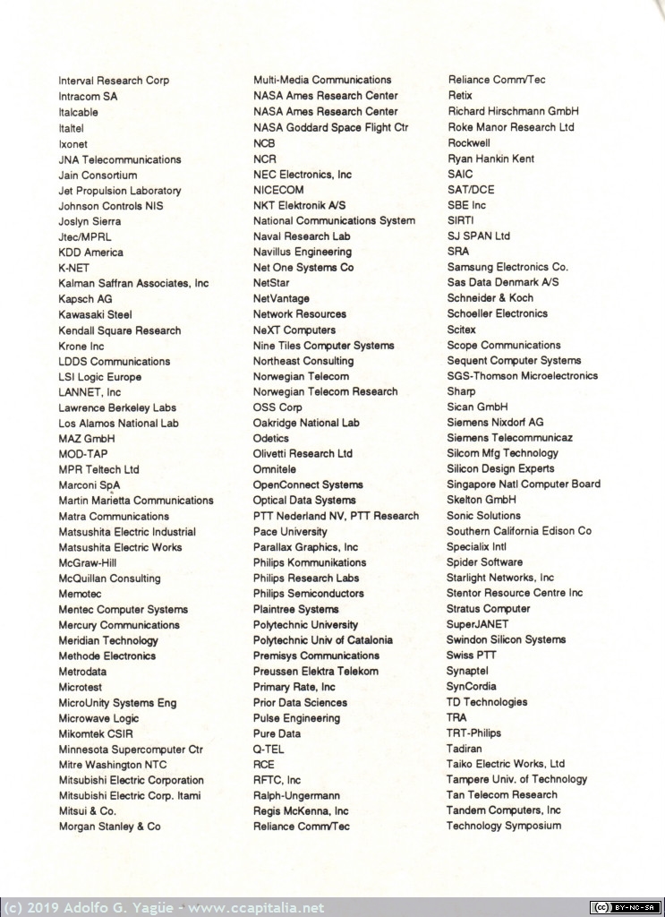 1128 - The ATM Forum. Auding memberlist list (2), 1994