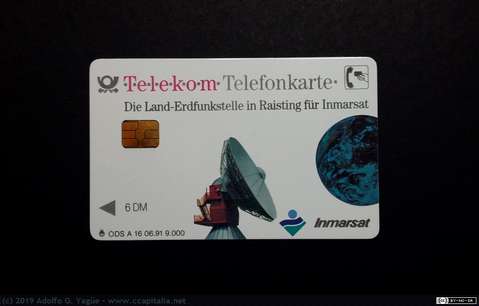1124 - Tarjeta SIM de Deustche Telekom para teléfono satélite Inmarsat, 1997