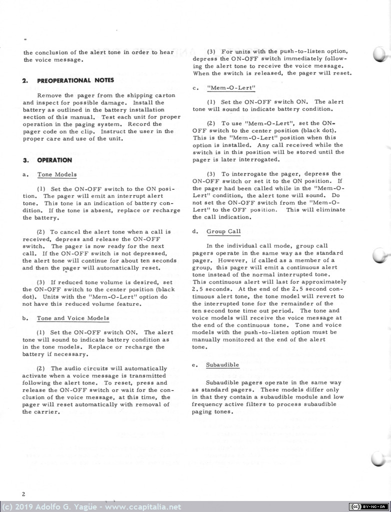 1120 - Motorola Pageboy II. Instruction Manual 148-174 MHz (3), 1971