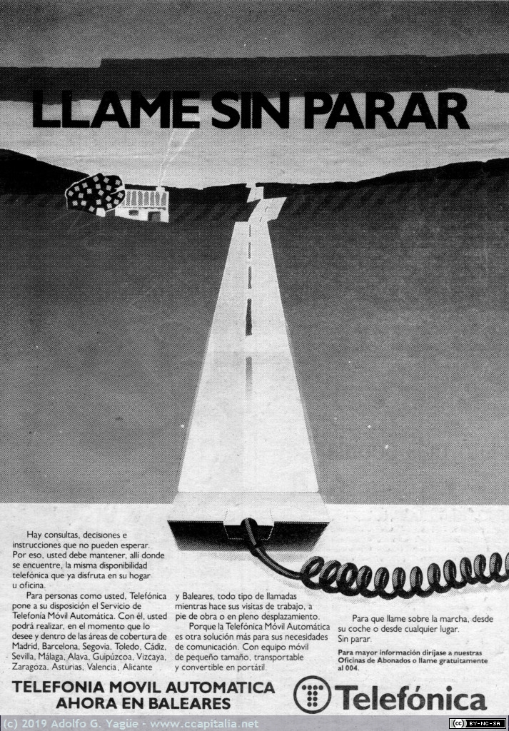 1160 - Telefonía Movil Automática ahora en Baleares, 1988