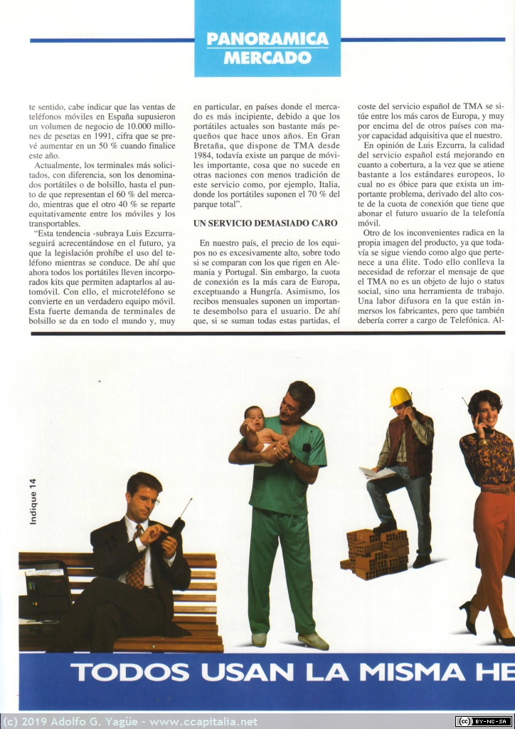 1190 - Sistemas de comunicaciones móviles. Telefonía móvil, un mercado en continuo auge (4), 1992