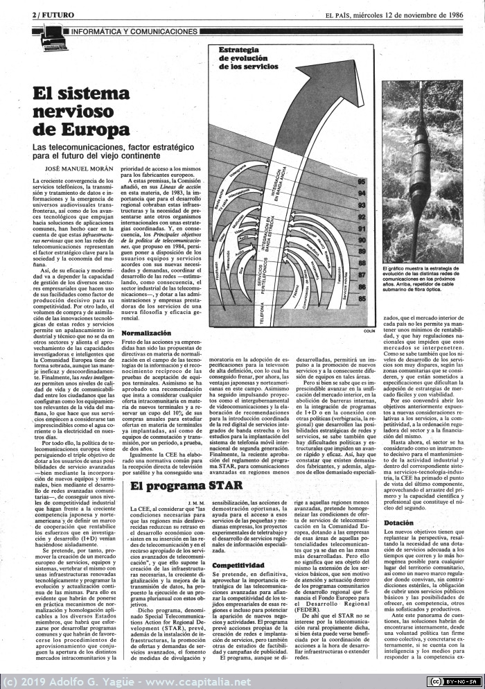 1247 - El sistema nervioso de Europa. El País (1), 1986
