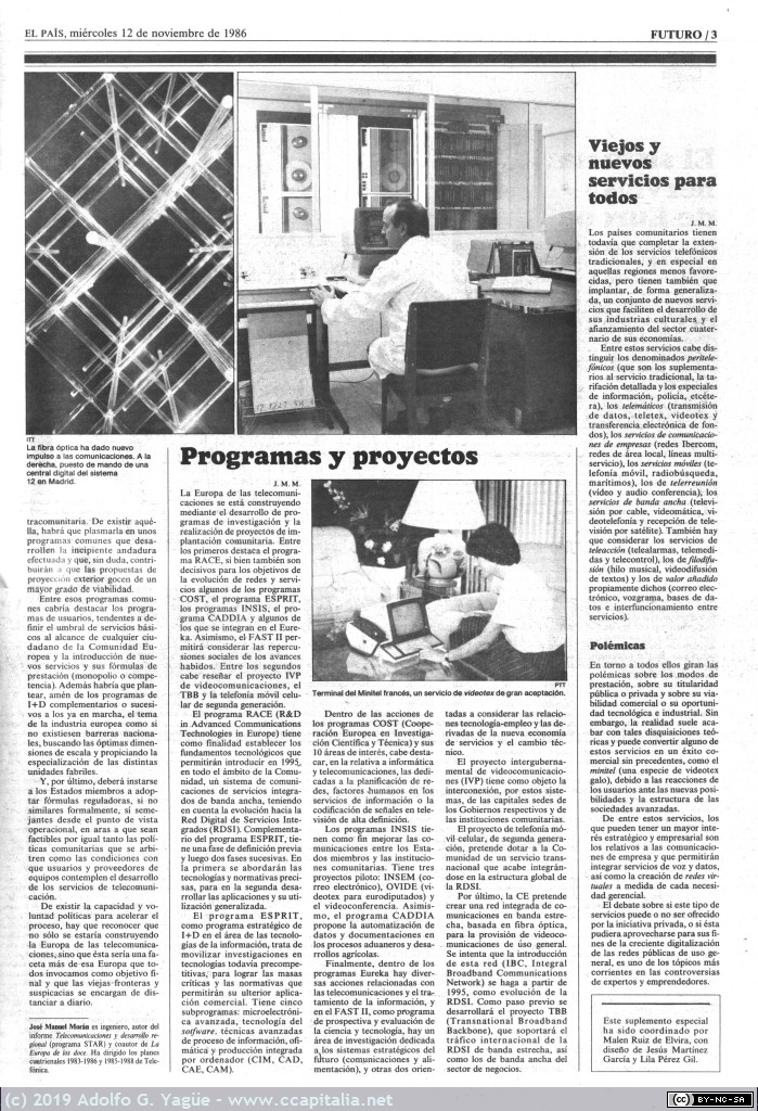1247 - El sistema nervioso de Europa. El País (2), 1986