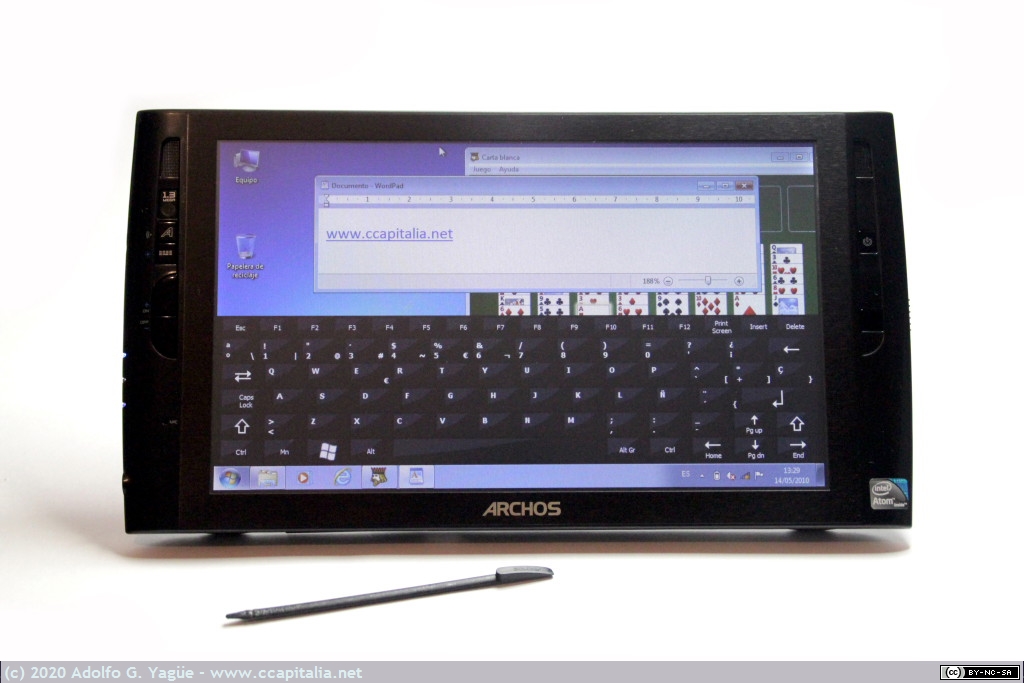 1244 - Tablet Archos 9 (CPU Intel Atom Z515 1,2GHz. Windows 7 Starter Edition), 2009
