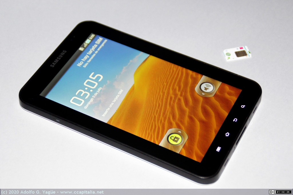 1243 - Samsung Galaxy Tab P1000 (CPU Cortex A8, 1GHz. Android 2.2 Froyo), 2010