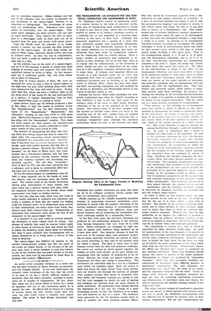 675 - Telharmonium, Scientific American (2), 1907