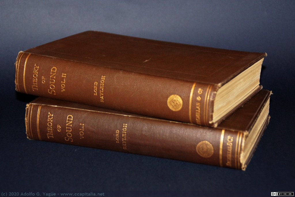 1401 - Theory of Sound Vol 1 y 2. John William Strutt, Baron Rayleigh (1), 1894