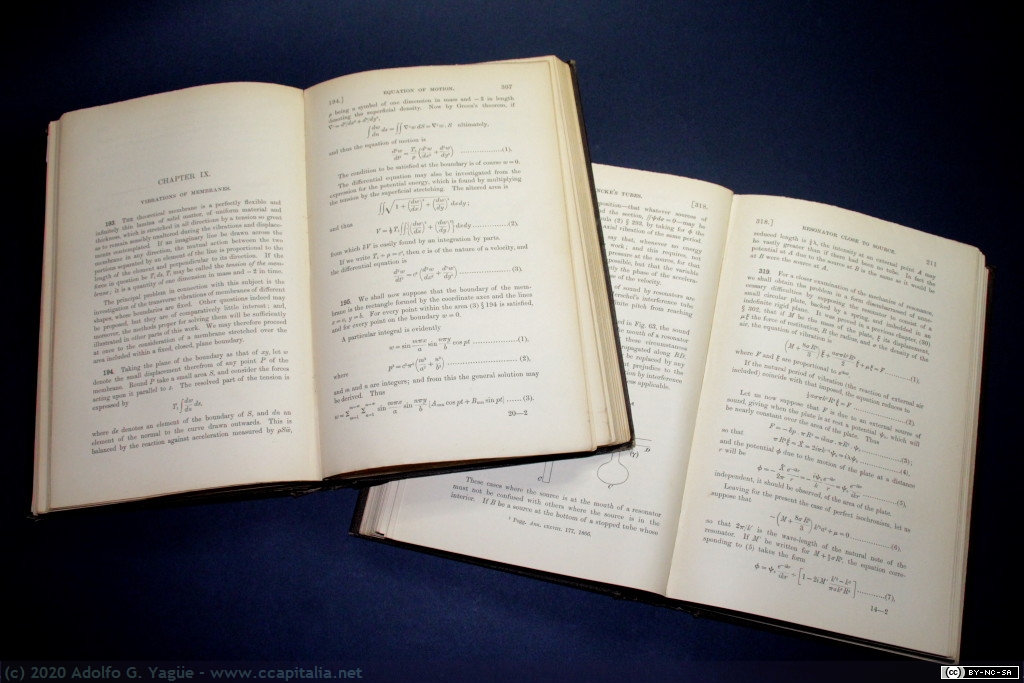 1401 - Theory of Sound Vol 1 y 2. John William Strutt, Baron Rayleigh (2), 1894