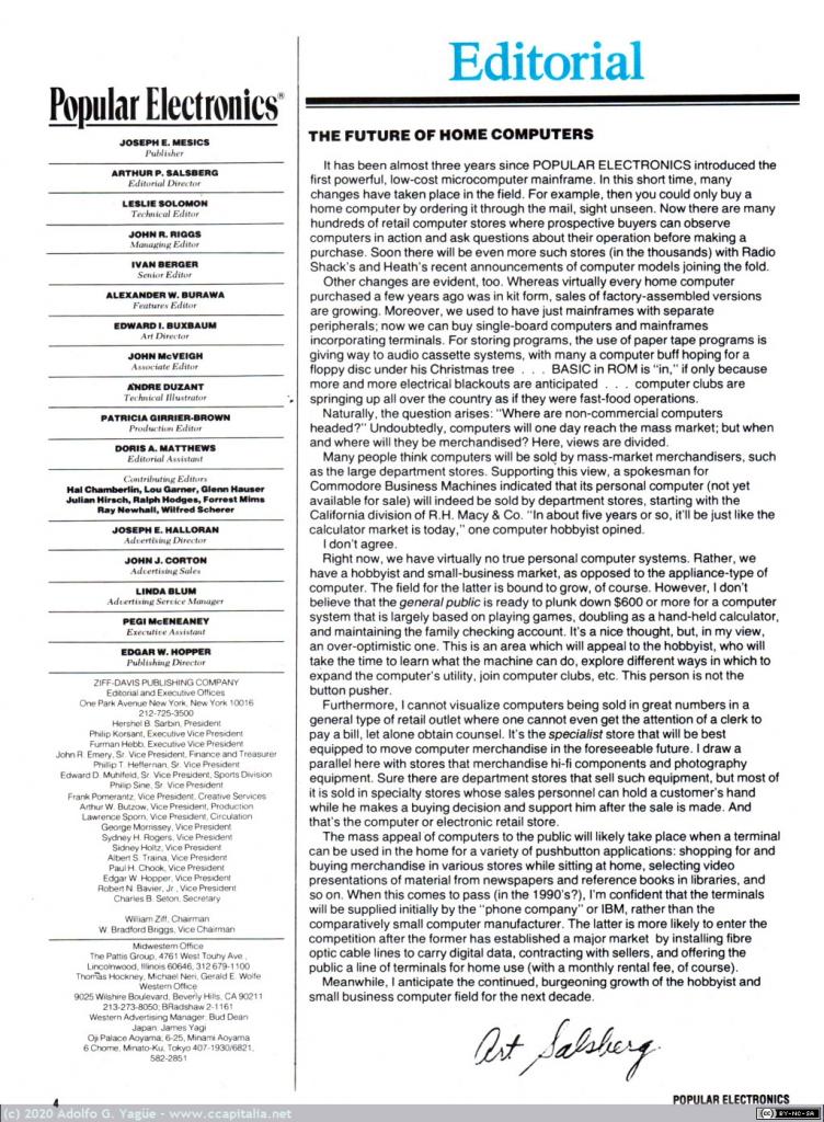 265 - The Future of Home Computers. Popular Electronics. October, 1977