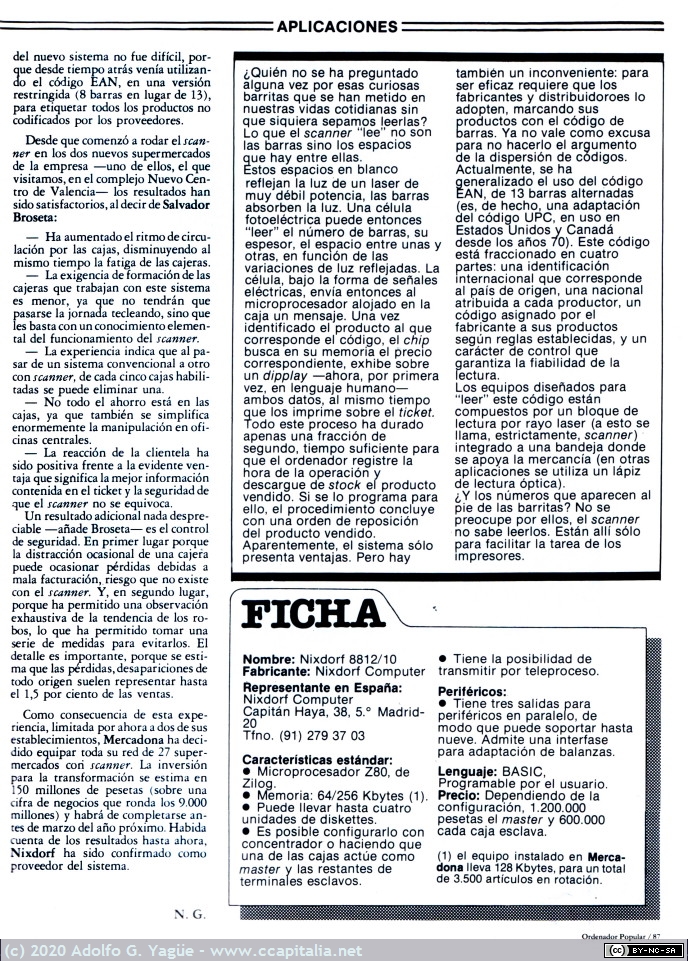 455 - El Scanner en Valencia. Ordenador Personal (3), 1983