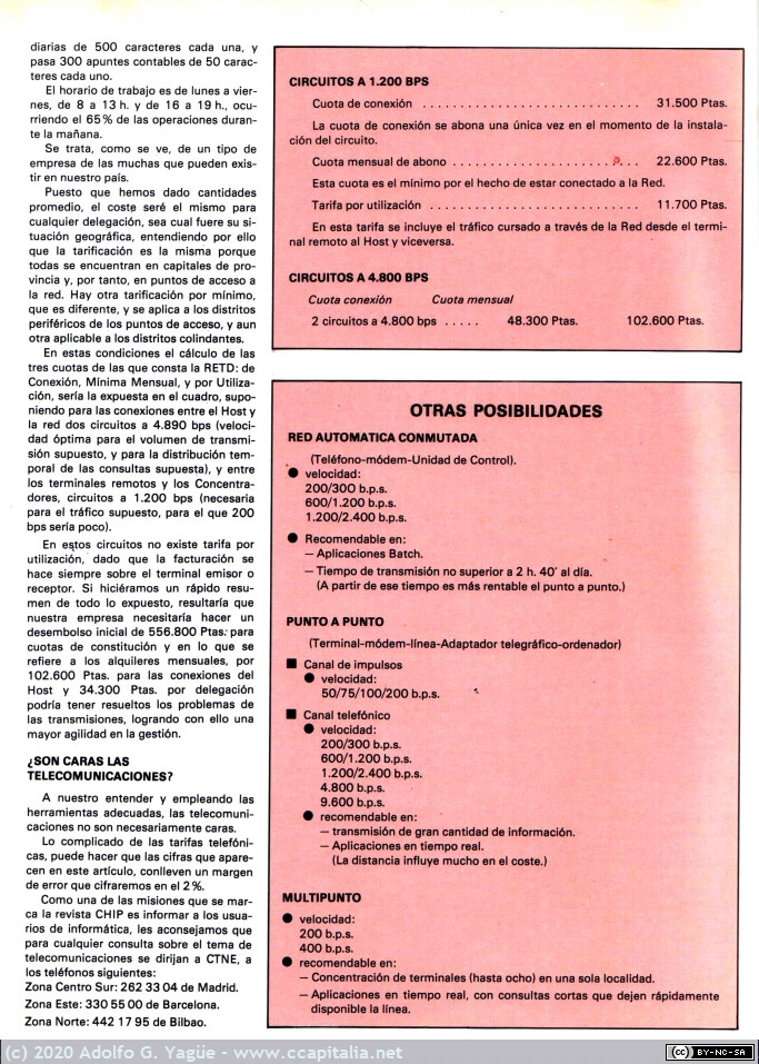 754 - La R.E.T.D. en pesetas. Chip Informática n6 (2), 1981