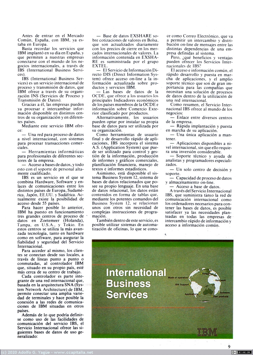755 - Servicio Internacional IBS. Perspectiva 11 IBM España (2), 1986