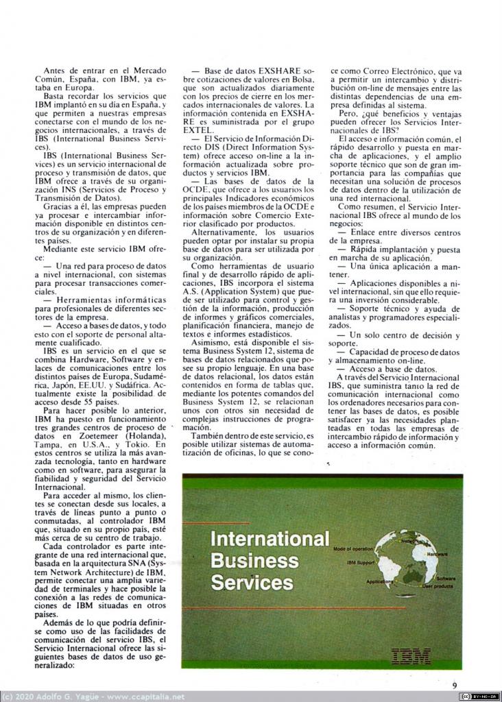 755 - Servicio Internacional IBS. Perspectiva 11 IBM España (2), 1986