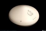 1458 - Apple AirPort Base Station (Snow). Punto de acceso 802.11b, dual Ethernet y modem V.90, 2001