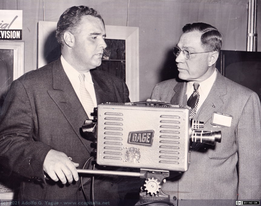 1533 - J.S. Ecclestone presenta la cámara de televisión Dage a Dan E. Karn (Vidicon), 1953