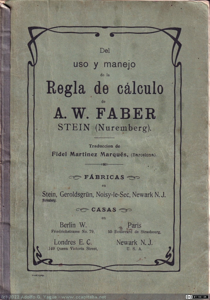 1590 - Del uso y manejo de la regla de cálculo de A. W. Faber (1), 1909