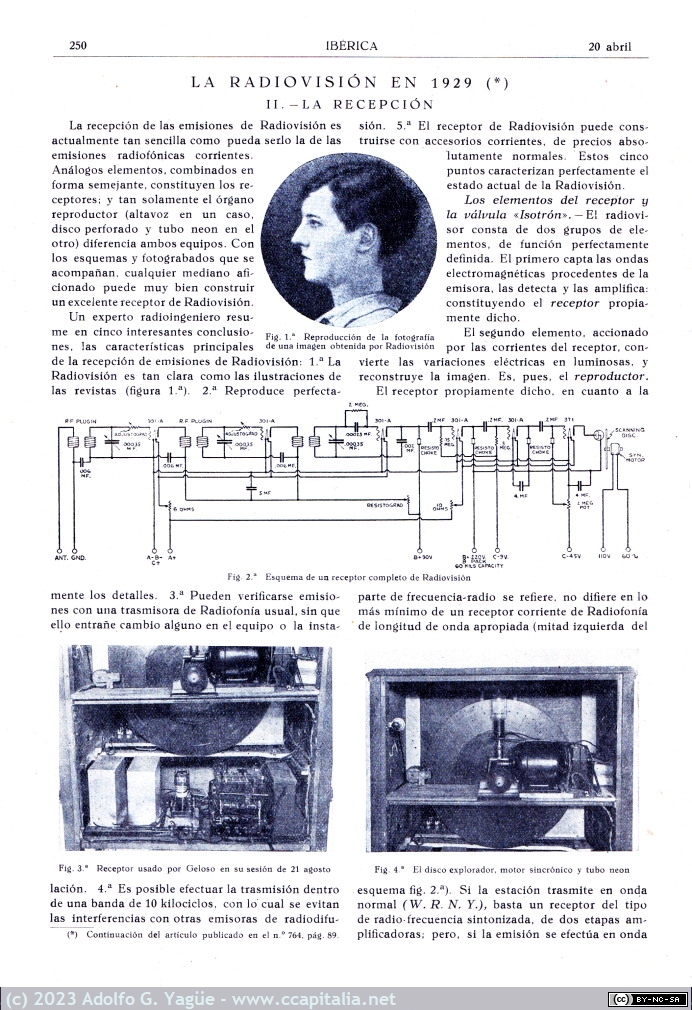 1646 - La Radiovisión en 1929, la recepción. Ibérica. Abril (1), 1929