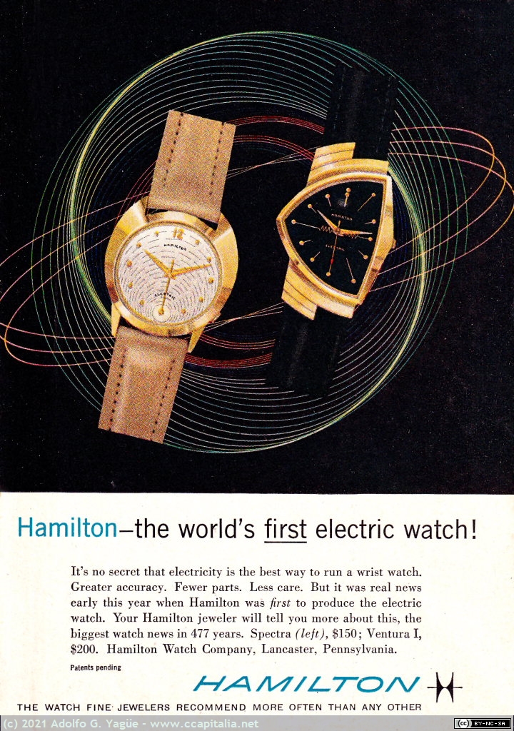 1506 - Hamilton. The world's first electric watch!, 1957