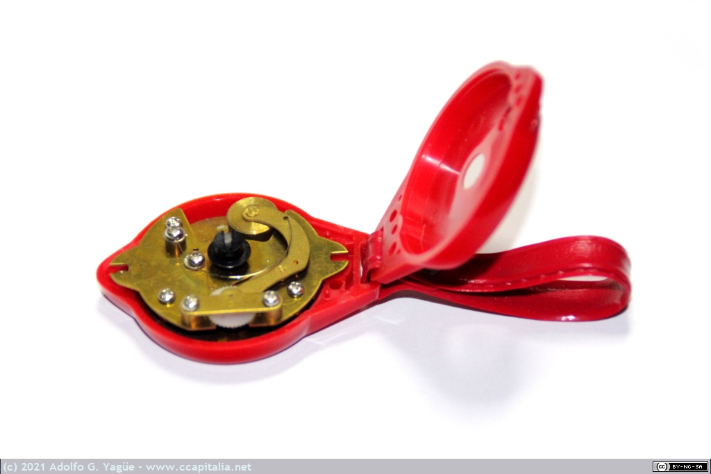 1510 - Manpo-Meter. Detalle mecánico del podómetro (2), 1965